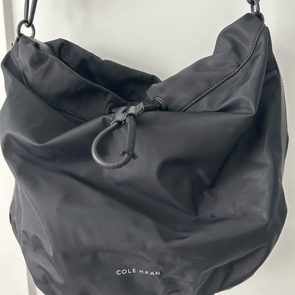 Cole Haan Black Nylon Convertible Crossbody/Shoulder Bag